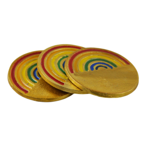 Rounded Metal Coaster LGBTQ Theme Design Factory Quality <b>Table</b> <b>Mats</b> Multiple Size and Finishing Pads for Home & <b>Table</b> Decor - Product Image 1
