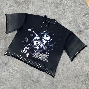 Custom Oversized Statement Graphic T-Shirt <b>Vintage</b> Washed Boxy Fit Heavyweight Cotton Streetwear Custom <b>Tee</b> - Product Image 3