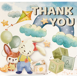 การ์ดอวยพรเพื่อนกระต่าย - Product Image 1