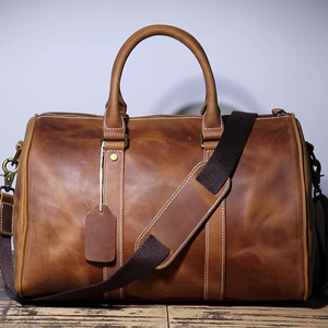 Vintage Solid Casual Polyester/Cotton Duffle Bag <b>Large</b> Capacity Travel Gym Overnight Handbag Zipper Closure Adjustable Light - Product Image 3