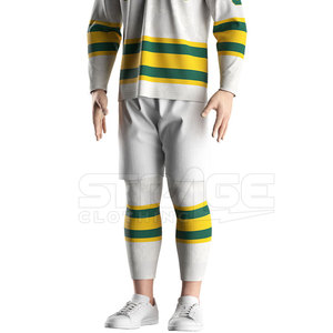 Chaussettes de hockey sur glace d'hiver haut de gamme, design d'équipe personnalisé, tissu tricoté respirant, zones renforcées, construction flexible, hauteur genou - Product Image 5
