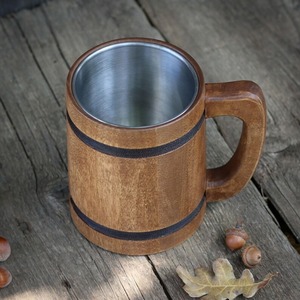 Taza de Madera Clásica Hecha a Mano para el Hogar, Oficina, Hotel, Taza de Cerveza de Madera, Taza de Té con la Mejor Calidad, Mayorista de la India - Product Image 6