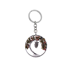 Llavero de cristal de alta calidad, llavero de árbol de la vida de unakita, llavero de piedra natural con diseño de búho, regalos para mujeres. - Product Image 1