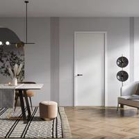 Porte en panneau MDF décorative moderne en bois, résistante à l'humidité et insonorisée, pour résidentiel et hôtelier, idéale pour chambre à coucher