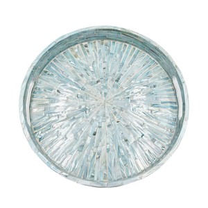 Plateau de service de luxe en nacre, fait main, incrusté de coquillages, plateau décoratif pour la maison, l'hôtel, le restaurant, pour le service et les cadeaux - Product Image 1