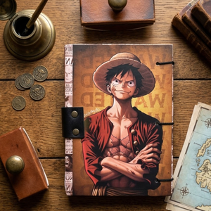 <b>A5</b> Adventure Theme Handmade Paper Journal | Eco Friendly Hardcover Lock Diary Notebook with Cartoon Style Artwork Design Gift - Product Image 2