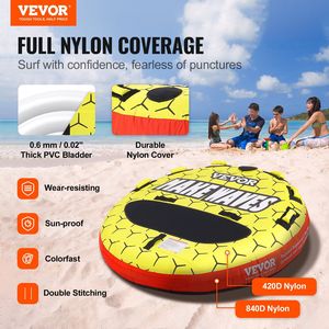 1-3 motociclisti gommoni tubi 510 libbre per Sport acquatici trainabili tubi 63 \ "copertura in Nylon EVA manopola velocità valvola di sicurezza per - Product Image 2