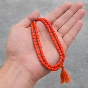 ลูกปัดปะการังแดงธรรมชาติ 108 เม็ด |   ลูกประคำรูปทรงกระบอก |   โยคะแบบผูกปมด้วยมือ |   การทำสมาธิอันศักดิ์สิทธิ์ - Product Image 1