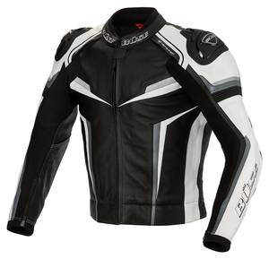 Chaqueta de Motociclismo Unisex Khaksar Vanucci de Cuero Vacuno Genuino Estampado, Chaqueta de Carreras, Nivel CE 2, Impermeable, de Secado Rápido - Product Image 1