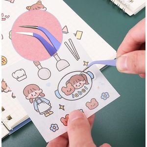 Professional Lash Tweezers Kit 2PCS Stainless Steel Straight and Curved Tip Tweezers for Eyelash <b>Extensions</b> DIY Crafts <b>Nail</b> Art - Product Image 2