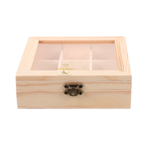 Boîte à bijoux en bois naturel artisanale avec couvercle, design rectangulaire classique personnalisé, organisateur de rangement à charnières pour usage domestique - Product Image 6