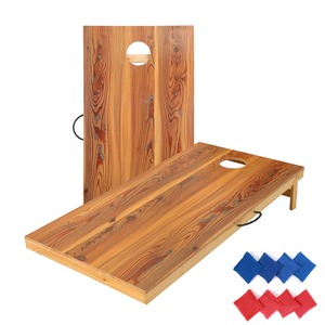 Jeu de Cornhole en bois avec 8 sacs de haricots rouges et bleus, équipement de jeu d'extérieur durable - Product Image 1