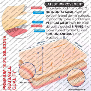 Kit de Sutura Quirúrgica de Acero Inoxidable de Primera Calidad para Estudiantes de Medicina, Juego de Entrenamiento, Nuevo Diseño Duradero, Kit de Práctica de Sutura - Product Image 3