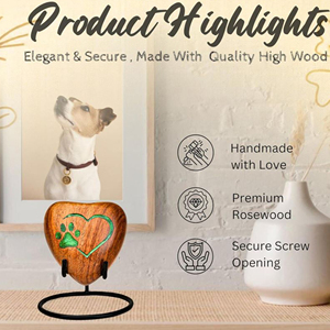 Handcrafted Oak Cremation Urn Box Eco-Friendly Wooden Ashes Urn for Adults by AYAANS - Product Image 6