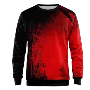 Sweat-shirt à col rond pour homme, vert olive, imprimé blanc, coupe classique, en coton tricoté, pull décontracté pour l'automne - Product Image 4