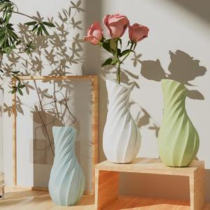 Side Stripes Vase Home <b>Ornament</b> Gypsum Resin Silicone Mold - Product Image 4