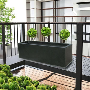 Jardinières rectangulaires en fibre de béton, légères, durables, écologiques, classiques et luxueuses, revêtement résistant aux intempéries, utilisation au sol et au jardin - Product Image 2