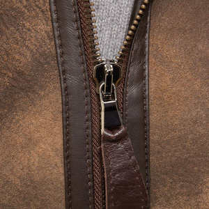 Chaqueta de Invierno para Hombre, Estilo Urbano, Cuero Vacuno Genuino, Impermeable, Transpirable, Cuello Alto, de la Mejor Calidad, Gran Venta - Product Image 6