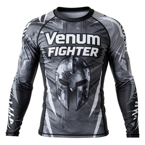 Camiseta de Compresión Venum Fighter de Manga Larga con Estampado Completo para Hombre, Camiseta Deportiva de Poliéster de Secado Rápido - Product Image 1