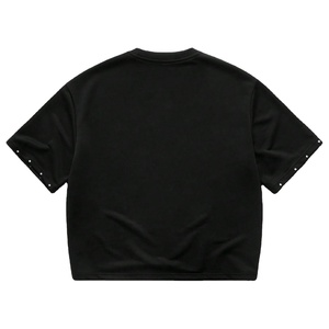 T-shirt homme en coton 100% éco-responsable, orné de strass, coupe ample, matière douce et lisse, respirant. - Product Image 2