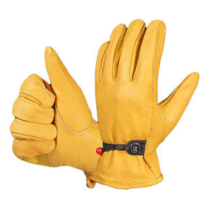 High Quality Cow Grain Leather Safety <b>Driver</b> <b>Gloves</b> with Anti-Slip Durable Design for Industrial Work - Product Image 1