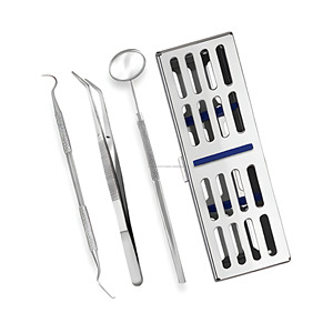 Juego de Instrumentos Dentales de Acero Inoxidable de 3 Piezas con Bandeja de Esterilización, Certificación CE ISO, Proveedor Mayorista - Product Image 1