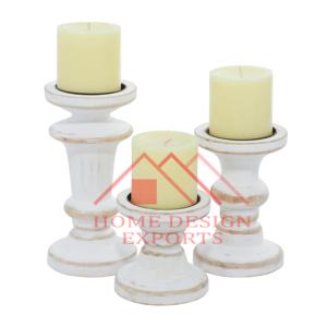 Juego de 3 candelabros de madera de mango de diseño clásico para decoración de sala de estar de Hotel en casa a precio al por mayor, superventas - Product Image 6