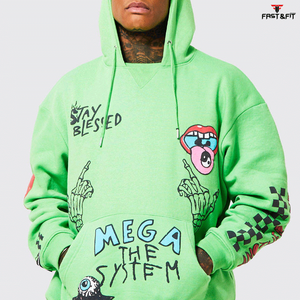 Conception personnalisée, entraînement hivernal, respirant, imprimé, écologique, unisexe, décontracté, col à capuche, uni, léger, 100% coton - Product Image 3