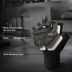 Gants de musculation pour hommes et femmes, sangle de poignet réglable, gants de sport en néoprène personnalisés - légers et respirants - Product Image 3