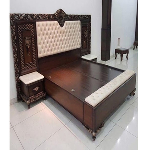 Modern Wooden King Size <b>Bed</b> for Sale Walnut Finish Modern <b>Bed</b> With Nightstands Modern Contemporary Design Bedroom Furniture USA - Product Image 1