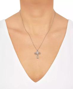 สร้อยคอจี้เพชรโค้ง Openwork 18 "(1/2 ct. T.W.) ในเงินสเตอร์ลิง | เมซี่ - Product Image 2