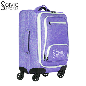 Style Sport professionnel 4 roues roulant en aluminium Trolley Case grande capacité pliable styliste valise fermeture éclair Portable toile - Product Image 2