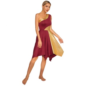 Womens thờ phượng khen ngợi trang phục khiêu vũ không tay ăn mặc với chân rộng quần bộ trang phục hiệu suất mặc đương đại khiêu vũ hiện đại - Product Image 3