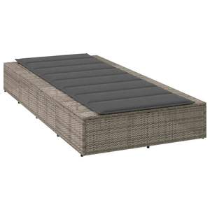 Tumbona Rectangular Individual Acolchada en Ratán Sintético Gris - Product Image 5