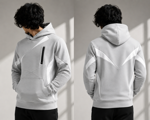 เสื้อฮู้ดผู้ชายผ้าฟลีซ 400 GSM ดีไซน์สีตัดต่อ ระบายอากาศได้ดี ทรงปกติ สวมใส่สบายในฤดูใบไม้ร่วง ราคาประหยัด - Product Image 5