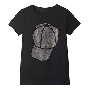 T-shirt Streetwear Bling en Coton 100% de Qualité Supérieure, Design Logo Personnalisé, Léger, Confortable, Respirant, Écologique - Product Image 1