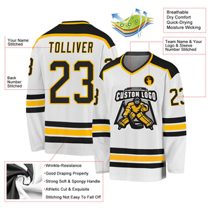 Camiseta de Hockey sobre Hielo para Hombre, de Alta Calidad, Transpirable, con Logotipo Personalizado Impreso, Elástica en Cuatro Direcciones, de Secado Rápido, Ropa Deportiva al por Mayor - Product Image 3