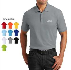 Polo en coton uni pour homme, manches courtes, tissu piqué respirant, coupe classique, style décontracté avec logo thermocollé sur le devant - Product Image 3