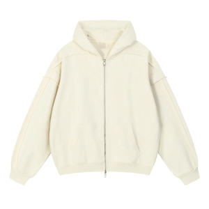 เสื้อฮู้ดดี้ปักโลโก้แบบกำหนดเอง คุณภาพสูง ไม่หดตัว ผ้าฟลีซหนานุ่ม ทรงโอเวอร์ไซส์ ไม่มีเชือกผูก สำหรับผู้ชายและผู้หญิง ปักโลโก้แบบ 3 มิติ - Product Image 1