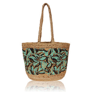 Bolsos de Mano de Yute Ecológicos de Moda 2026 para Mujer, Bolsos de Regalo de Lujo con Logotipo Personalizado, Bolsos de Fin de Semana con Patrón de Letras - Product Image 1