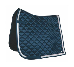 Tapis de selle d'équitation matelassé en tissu polyester personnalisé, tapis de selle anglais sur mesure pour cheval - Product Image 1