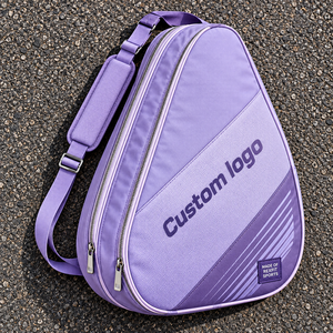 Sac de transport pour raquette de padel Rexfit Sports avec logo personnalisé, poches zippées en forme de larme, face texturée et bandoulière réglable - Product Image 6