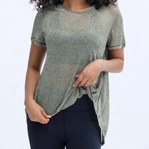 Camiseta Deportiva de Manga Corta para Mujer, de Alta Calidad, Ligera, de Secado Rápido, Antiarrugas, Ajustada, Diseño Personalizado, Informal y Moderna - Product Image 1