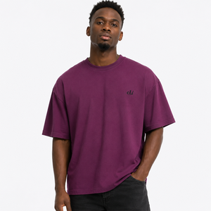 Oversized Drop Shoulder Custom Embroidered Logo Men's <b>shirts</b> Wholesale 280 GSM 100% Cotton Quick Dry Breathable Tees Supplier - Product Image 1