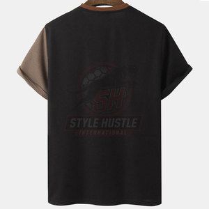 Camiseta de algodón 100% para hombre, informal, de verano, con estampado personalizado, ligera, de material duradero, de corte holgado. - Product Image 2