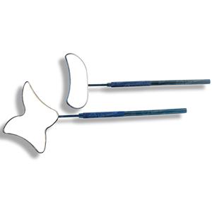 Espejo de extensión de pestañas de embalaje personalizado Espejo de inspección de pestañas de acero inoxidable profesional con mango largo - Product Image 3