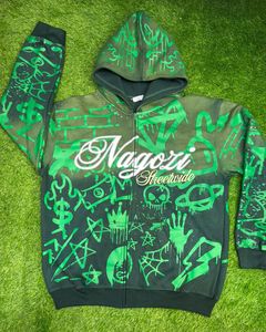 Latest Design Men <b>Overall</b> Screen Print Hoodies Bulk Quantity Rhinestone Streetwear Zip Up Hoodie for Men - Product Image 1