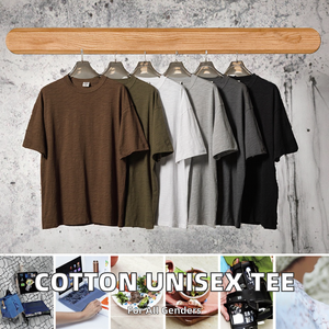 T-shirt unisexe confortable de couleur unie pour homme, style streetwear, 100 % coton 300 GSM, avec logo brodé en relief personnalisé, coupe oversize, fournisseur - Product Image 6