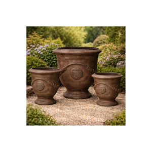 Pot à fleurs en fibre de verre de grande taille, prêt à être expédié, sculpté à la main, de haute qualité, pour jardin, livraison directe, fabrication au Vietnam - Product Image 1