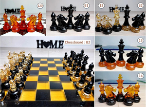 RESIN QUALITE CUSTOM <b>WOOD</b> AND RESIN <b>CHESS</b> BOARD BOX <b>Chess</b> Game <b>Set</b> Luxury Resin Red Black <b>Chess</b> Piece - Product Image 3